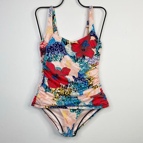 Athleta Square Neck Tankini Top and Bottoms Swimsuit Swim Bora Bora 34 B C S M - Picture 3 of 17